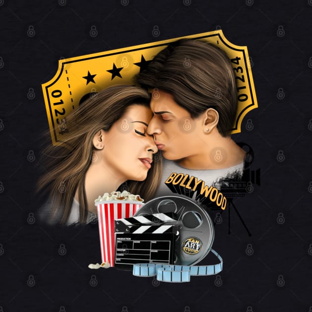 Shahrukh Khan and Juhi Chawla by SAN ART STUDIO 